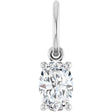 14K White Gold 3/8 CT Lab-Grown Diamond Charm/Pendant