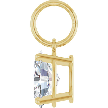 14K Yellow Gold 1 CT Lab-Grown Diamond Charm/Pendant