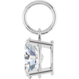 14K White Gold 1 CT Lab-Grown Diamond Charm/Pendant