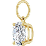 14K Yellow Gold 1 CT Lab-Grown Diamond Charm/Pendant