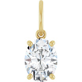 14K Yellow Gold 1 CT Lab-Grown Diamond Charm/Pendant