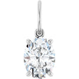 14K White Gold 1 CT Lab-Grown Diamond Charm/Pendant
