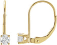 14K Yellow Gold 1/2 CT Natural Diamond Earrings