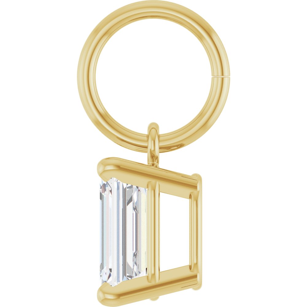 14K Yellow Gold 5/8 CT Lab-Grown Diamond Charm/Pendant
