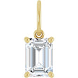 14K Yellow Gold 1 1/4 CT Lab-Grown Diamond Charm/Pendant