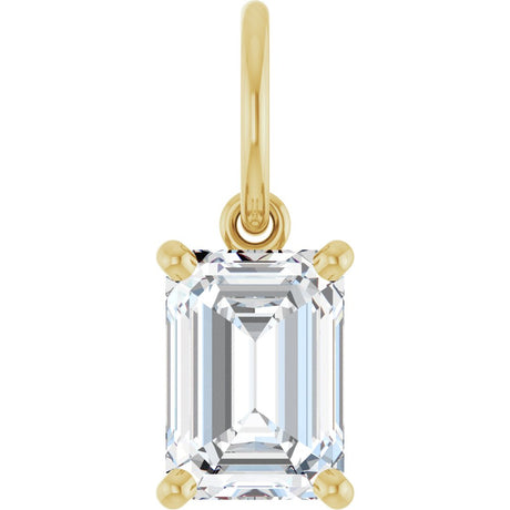 14K Yellow Gold 1 1/4 CT Lab-Grown Diamond Charm/Pendant