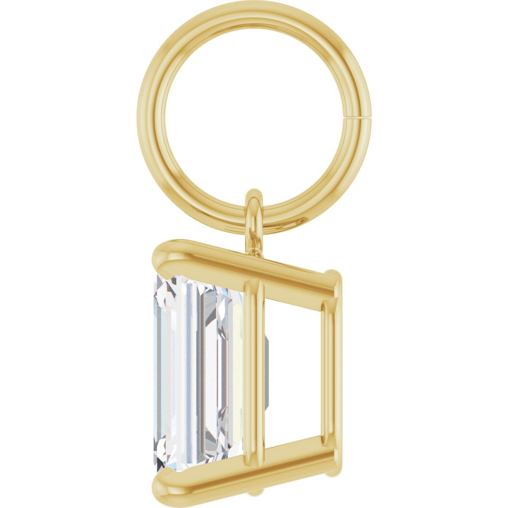 14K Yellow Gold 1 1/4 CT Lab-Grown Diamond Charm/Pendant