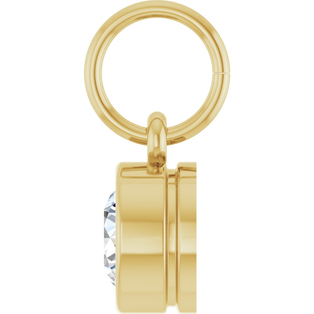 14K Yellow Gold 1/2 CT Lab-Grown Diamond Charm/Pendant