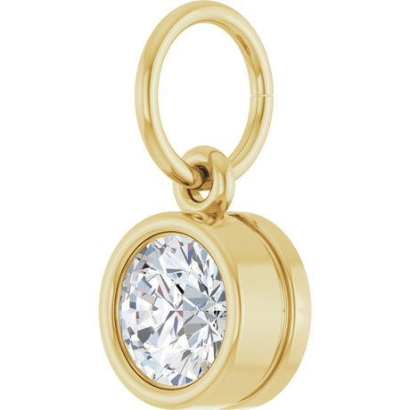 14K Yellow Gold 1/2 CT Lab-Grown Diamond Charm/Pendant