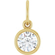 14K Yellow Gold 1/2 CT Lab-Grown Diamond Charm/Pendant