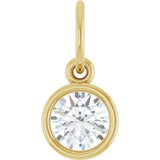 14K Yellow Gold 1/2 CT Lab-Grown Diamond Charm/Pendant