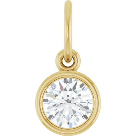 14K Yellow Gold 1/2 CT Lab-Grown Diamond Charm/Pendant