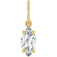 14K Yellow Gold 1/2 CT Lab-Grown Diamond Charm/Pendant