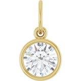 14K Yellow Gold 1 CT Lab-Grown Diamond Charm/Pendant