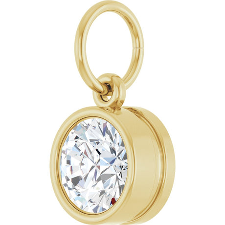14K Yellow Gold 1 CT Lab-Grown Diamond Charm/Pendant