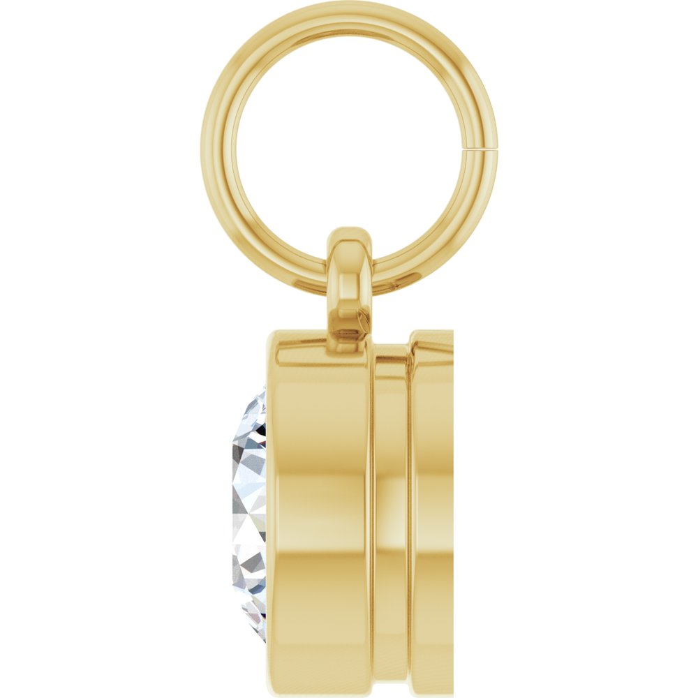 14K Yellow Gold 1 CT Lab-Grown Diamond Charm/Pendant