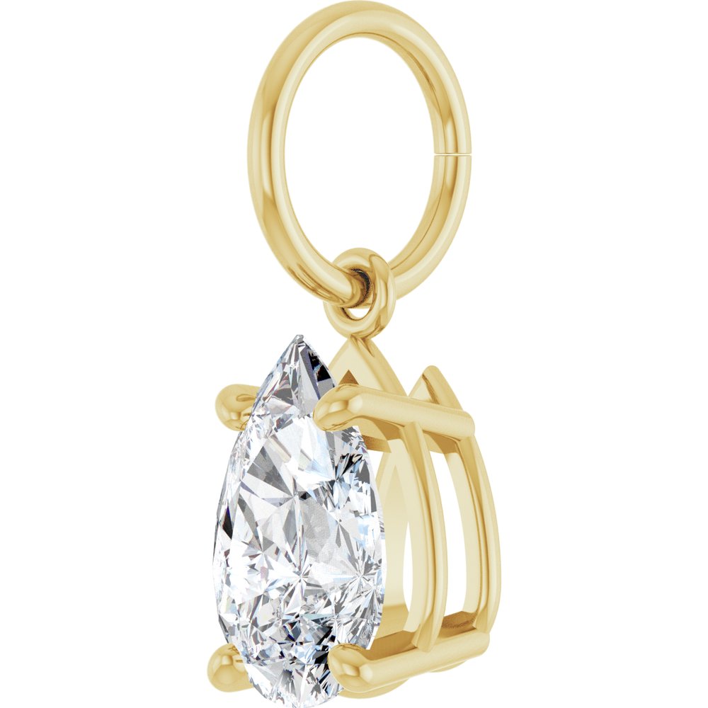 14K Yellow Gold 3/4 CT Lab-Grown Diamond Charm/Pendant