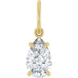 14K Yellow Gold 3/4 CT Lab-Grown Diamond Charm/Pendant