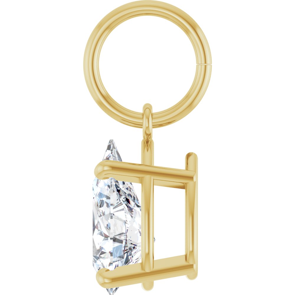 14K Yellow Gold 3/4 CT Lab-Grown Diamond Charm/Pendant