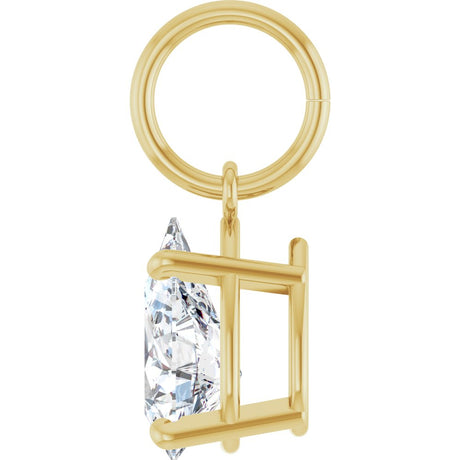 14K Yellow Gold 3/4 CT Lab-Grown Diamond Charm/Pendant