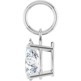 14K White Gold 3/4 CT Lab-Grown Diamond Charm/Pendant