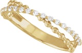 14K Yellow Gold 1/4 CTW Lab-Grown Diamond Anniversary Band