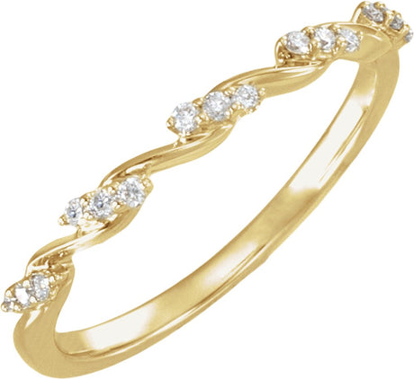 14K Yellow Gold 1/8 CTW Lab-Grown Diamond Anniversary Band