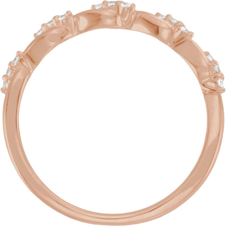 14K Rose Gold 1/8 CTW Lab-Grown Diamond Anniversary Band