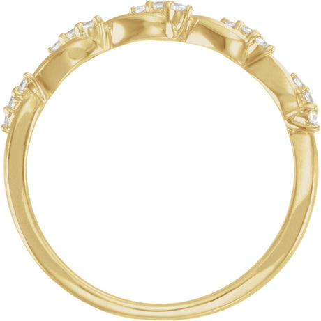 14K Yellow Gold 1/8 CTW Lab-Grown Diamond Anniversary Band