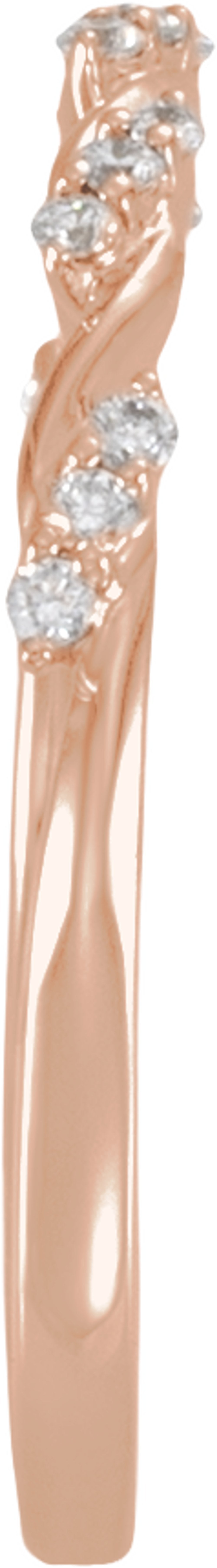 14K Rose Gold 1/8 CTW Lab-Grown Diamond Anniversary Band