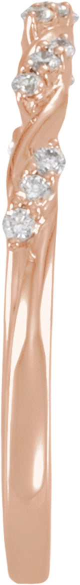 14K Rose Gold 1/8 CTW Lab-Grown Diamond Anniversary Band