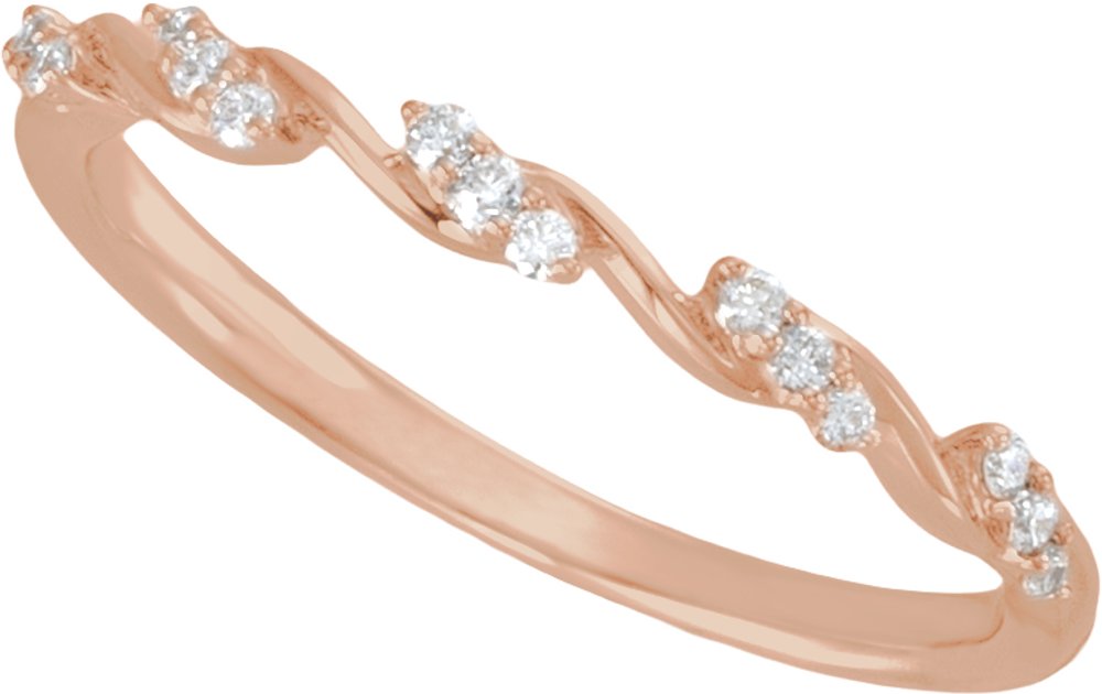 14K Rose Gold 1/8 CTW Lab-Grown Diamond Anniversary Band