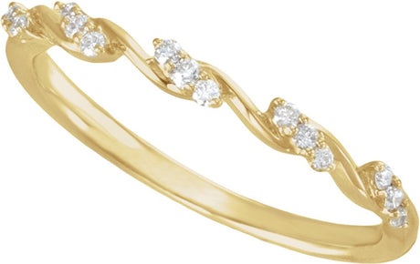 14K Yellow Gold 1/8 CTW Lab-Grown Diamond Anniversary Band