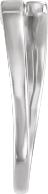 Sterling Silver Faith Over Fear Bypass Ring