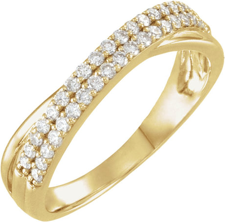 14K Yellow Gold 1/3 CTW Lab-Grown Diamond Anniversary Band