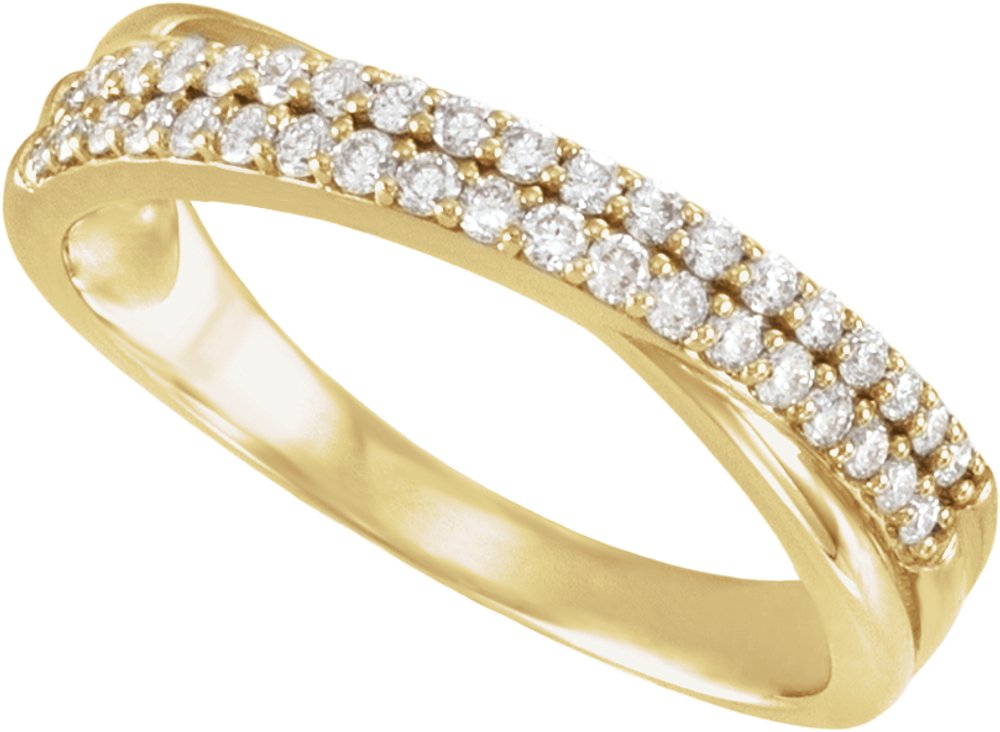 14K Yellow Gold 1/3 CTW Lab-Grown Diamond Anniversary Band
