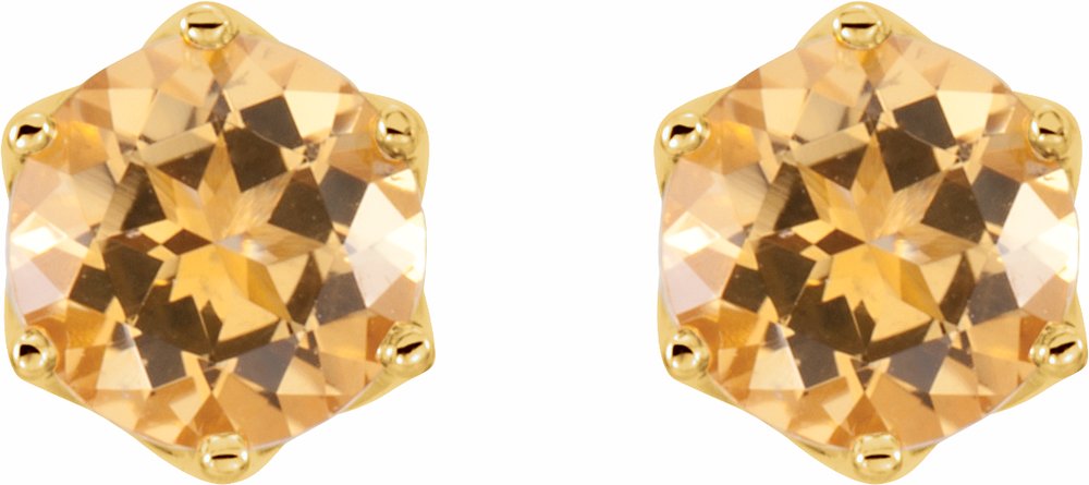 14K Yellow Natural Citrine Earrings