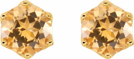 14K Yellow Natural Citrine Earrings