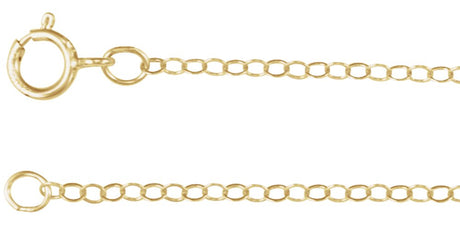 14K Yellow Gold-Filled 1.5 mm Flat 16" Cable Chain