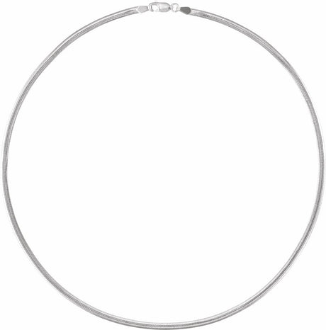 Sterling Silver 3 mm Oval Snake 18" Chain