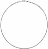 Sterling Silver 3 mm Oval Snake 16" Chain