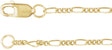14K Yellow Gold-Filled 1.5 mm Figaro 16-18" Chain