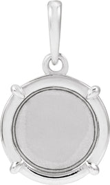 Sterling Silver Engravable Round Pendant