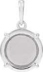 Sterling Silver Engravable Round Pendant