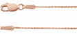 14K Rose Gold .8 mm Wheat 18" Chain 
