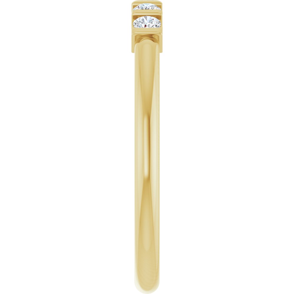 14K Yellow Gold .08 CTW Natural Diamond Anniversary Band