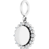 14K White Gold 1/6 CTW Lab-Grown Diamond Engravable Pendant
