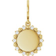 14K Yellow Gold 1/6 CTW Lab-Grown Diamond Engravable Pendant