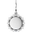 14K White Gold 1/6 CTW Lab-Grown Diamond Engravable Pendant
