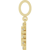 14K Yellow Gold 1/6 CTW Lab-Grown Diamond Engravable Pendant